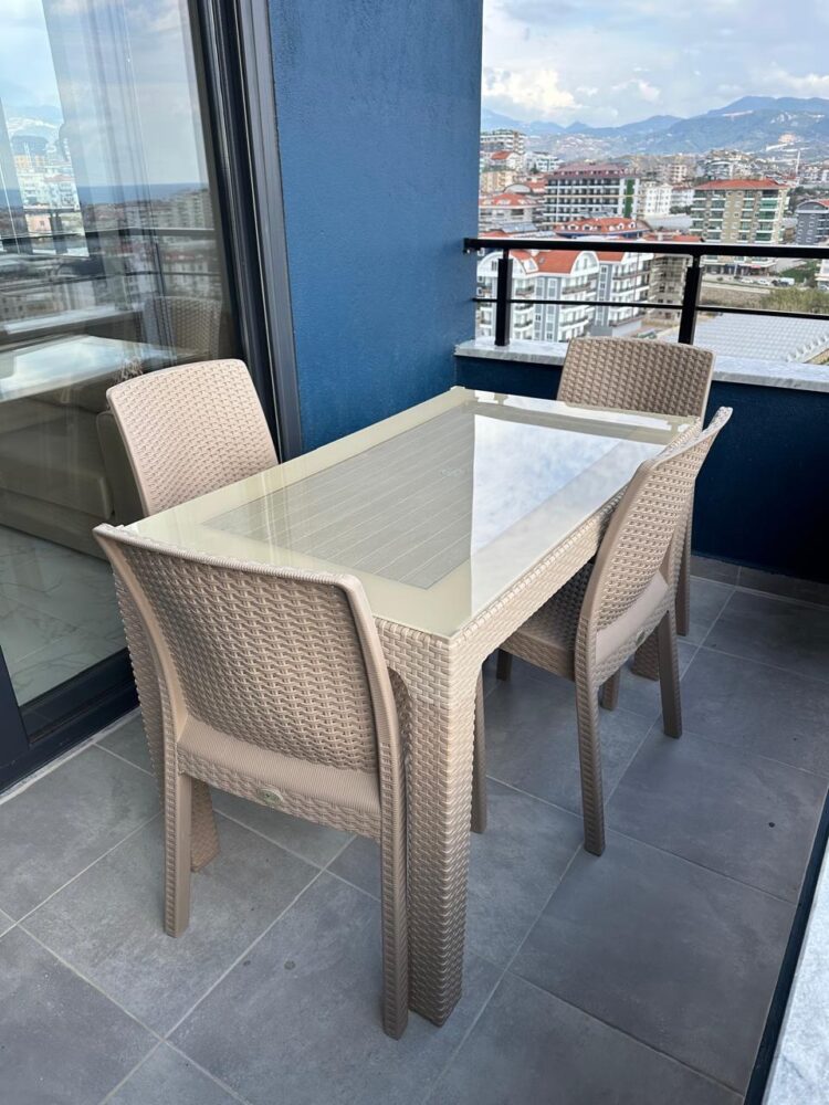 Просторная меблированная квартира 1+1 с видом на море в комплексе AHM Sunshine 1, Пайаллар